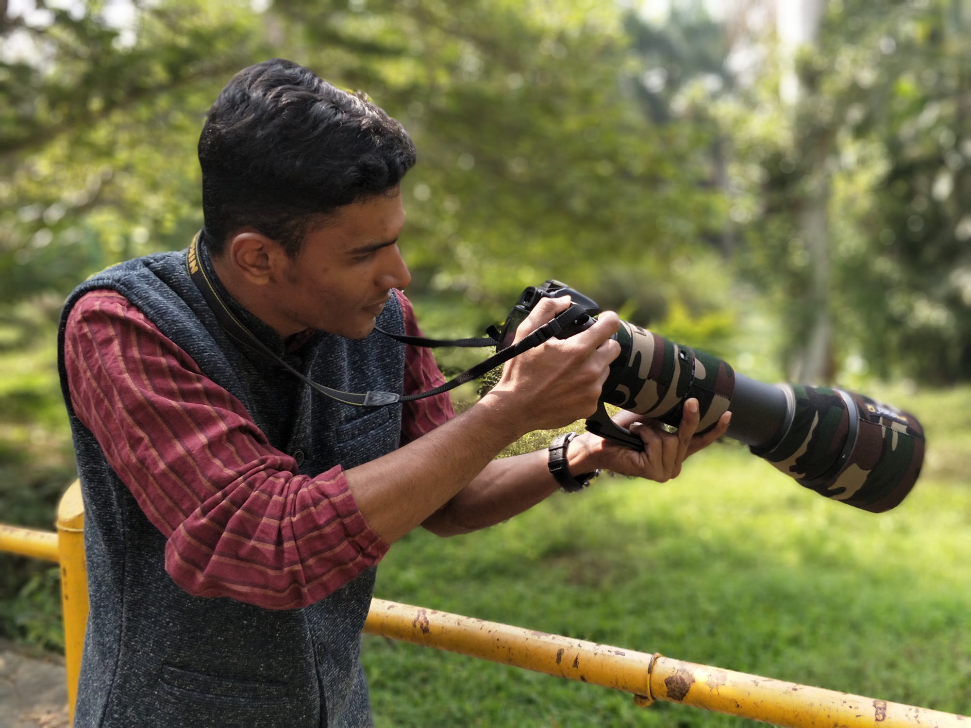 An old photo of me with my first camera